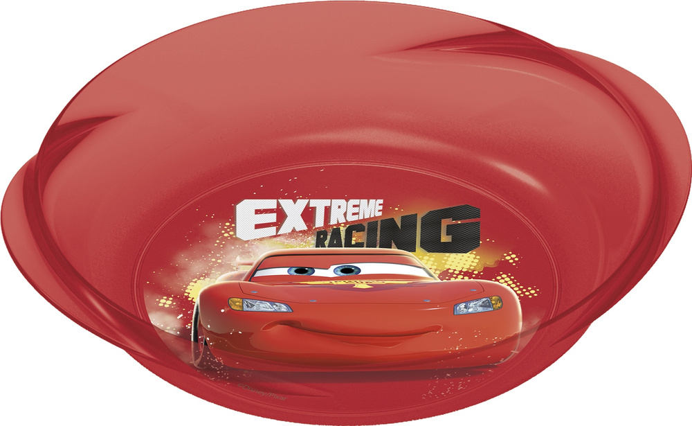 Миска детская пластиковая Stor с ручками. Disney PIXAR Тачки. Грани гонок, посуда пригодна для СВЧ не #1