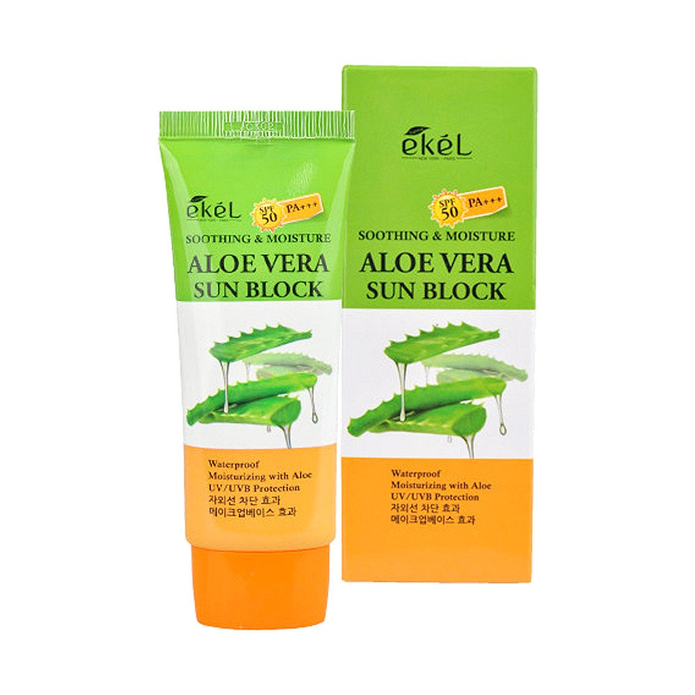 EKEL Солнцезащитный крем с экстрактом Алоэ - Aloe Vera Sun Block SPF50 ...