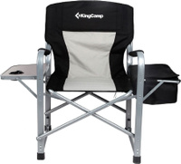 Кресло kingcamp hard arm chair kc3825 серый черный