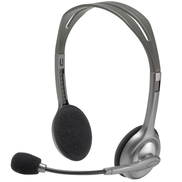 Игровые наушники Logitech Stereo H110, серебристый - купить по ...