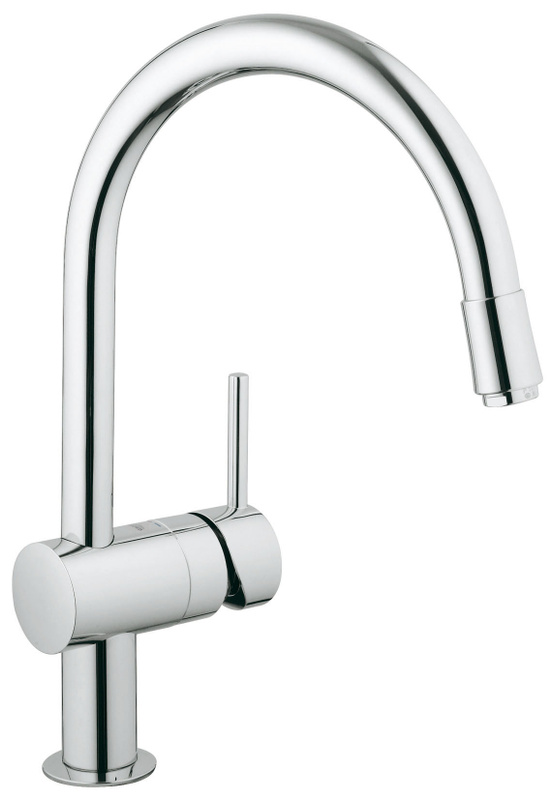 Смеситель grohe выдвижным изливом. Смеситель grohe для кухни с длинным выдвижным изливом черный матовый. florentina 333.31н.2113.910 аква смеситель 2в1 с выдвижным изливом хром. timo adelia 602104f. смеситель grohe minta 32918000.