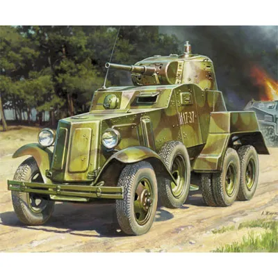 Сборная модель Zvezda (ЗВЕЗДА) Советский бронеавтомобиль БА-10 (1/35), вариант, фото 2
