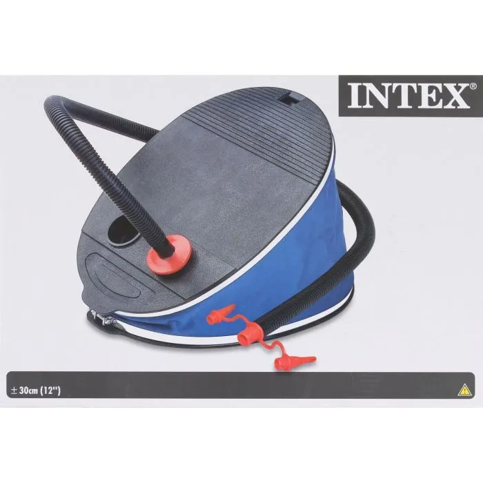 Насос ножной Intex 68610 Giant Bellows Foot Pump, с насадками, синий, синий, фото 3
