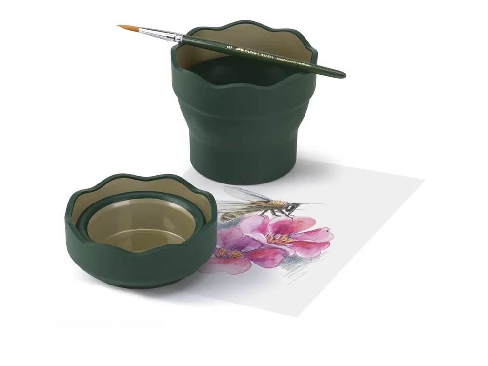 Стакан для воды Faber-Castell Clic & Go цвет темно-зеленый, зеленый, фото 2