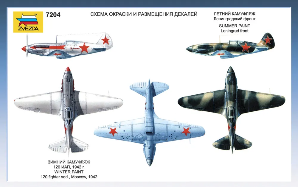 Сборная модель Zvezda (ЗВЕЗДА) Самолет МиГ-3, вариант, фото 2