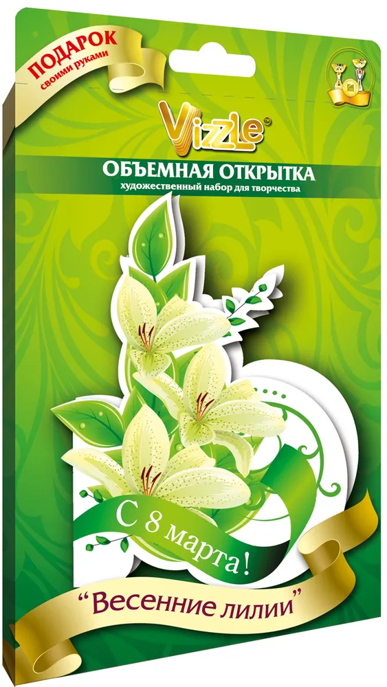Папертоль Vizzle Набор для создания открытки Весенние лилии, вариант, фото 2