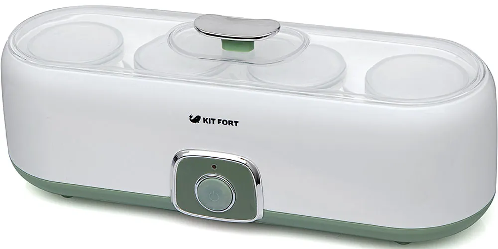 Йогуртница Kitfort KT-2006 белый/зеленый, белый
