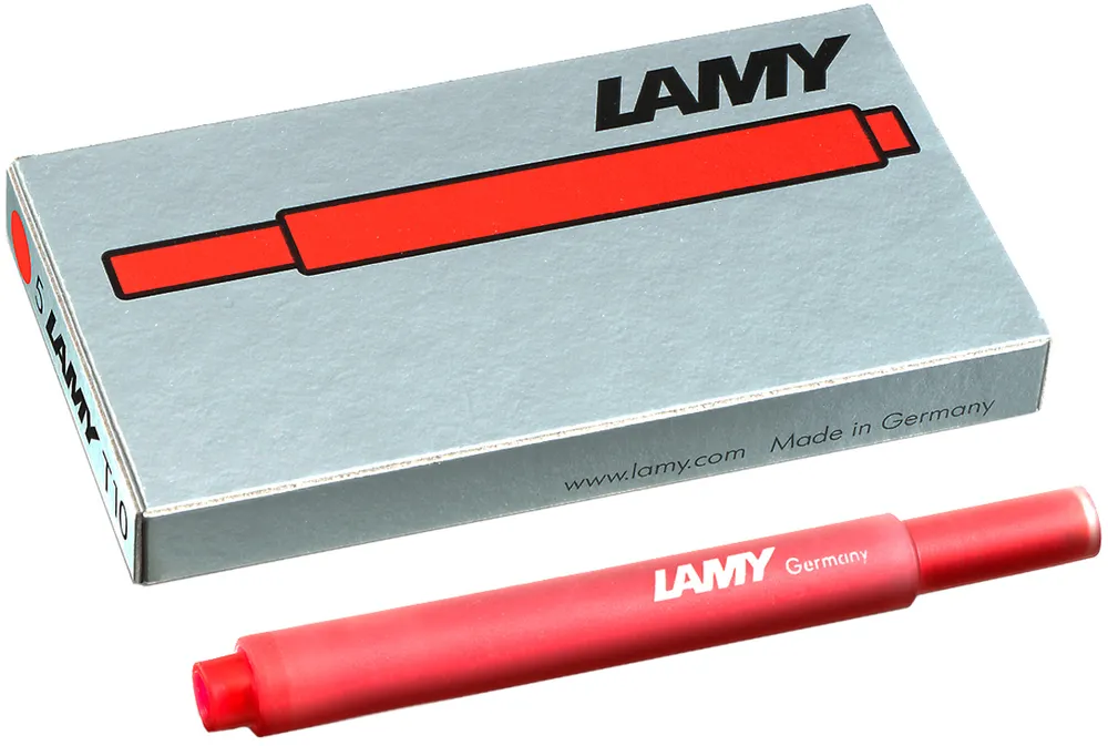Картридж для перьевой ручки Lamy красный 5 шт, 5 шт, фото 3
