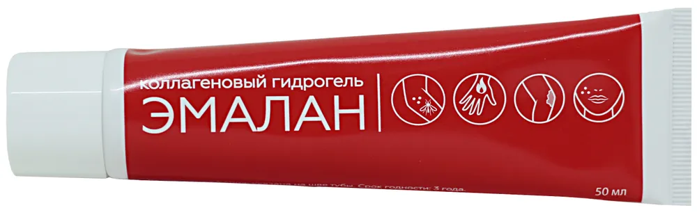 Эмалан коллагеновый гидрогель лечебный заживляющий от ран, ожогов и синяков 50мл, 50 мл, фото 2
