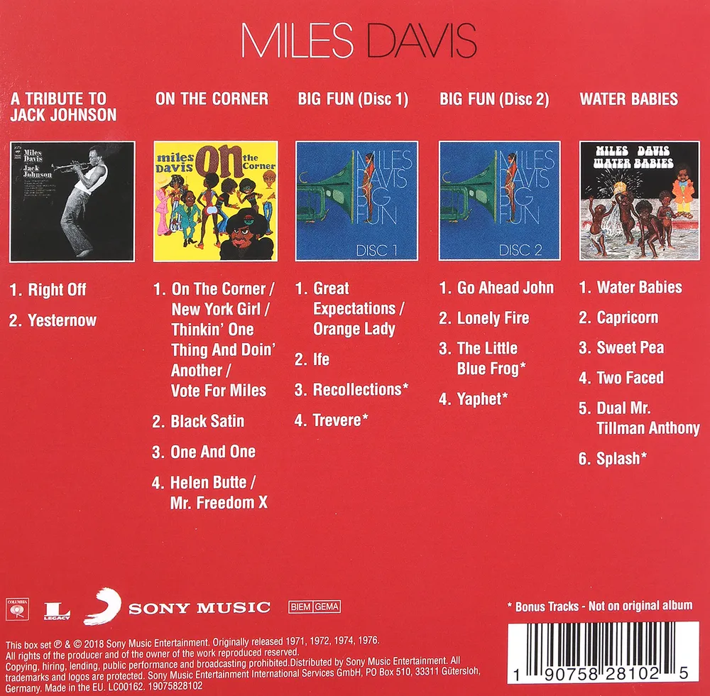 MILES DAVIS - Original Album Classics (5CD, Бокс-сет, Compilation) Компакт Диск, вариант, фото 2
