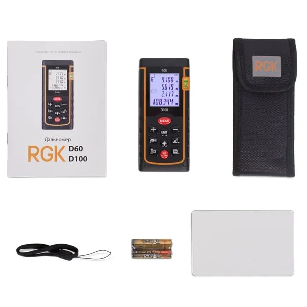 Лазерный дальномер RGK D100, 100м (арт. 4610011870040), 100 м, фото 3