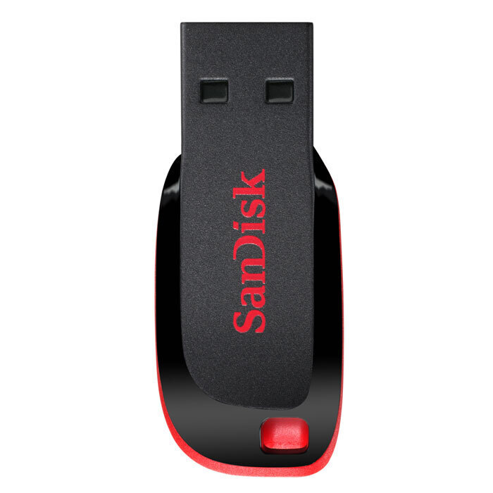 SanDisk Cruzer Blade 128 ГБ USB-флеш-накопитель, USB 2.0, SDCZ50-128G-B35, черный
