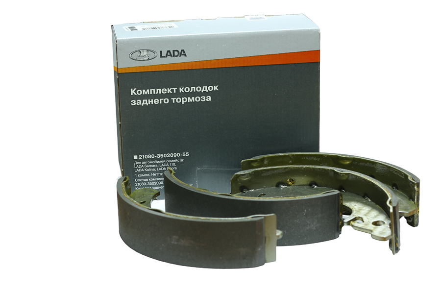 Колодка торм. зад. ВАЗ-2108-15,2110-12 (к-т 4 шт.) (ф/уп. LADA)