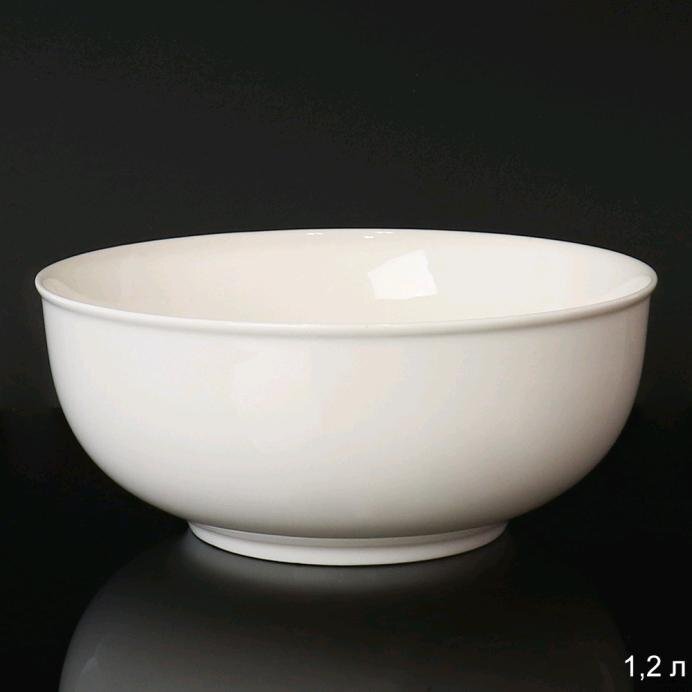 Салатник WHITE LILY глубокий, 1200 мл, фарфор