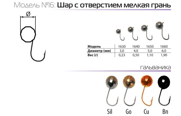 Мормышка w spider Шар с отверст. мелк. грань 6,0 мм 1,90 гр. go,(набор из 1 шт)