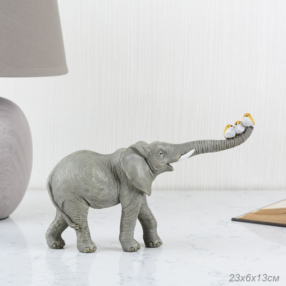 Статуэтка Слон, полимерный материал, 20,5 х 5 х 14 см