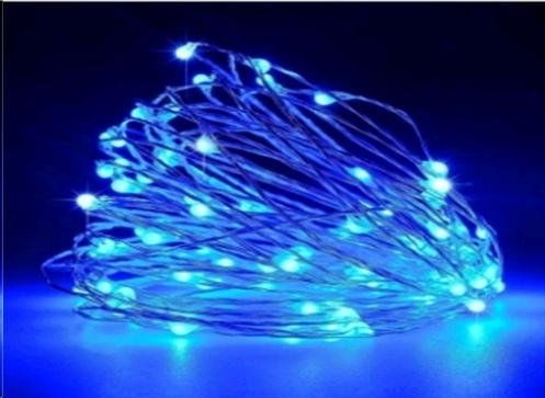 Гирлянда светодиодная, нить 5 м, 50 LED, синий. Гирлянда светодиодная, нить 5 м, 50 LED, синий.