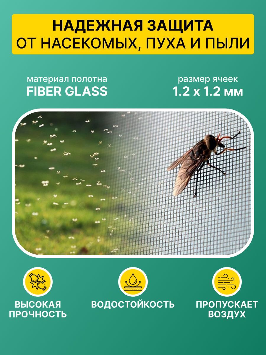 москитная сетка на окна серая 1,4 м*3 м - купить с доставкой по ...