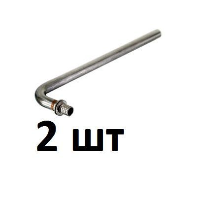 Трубкадляподкл.радиатораГ-образная/т16неж.25cmTIM(H-L1602-25),2шт.