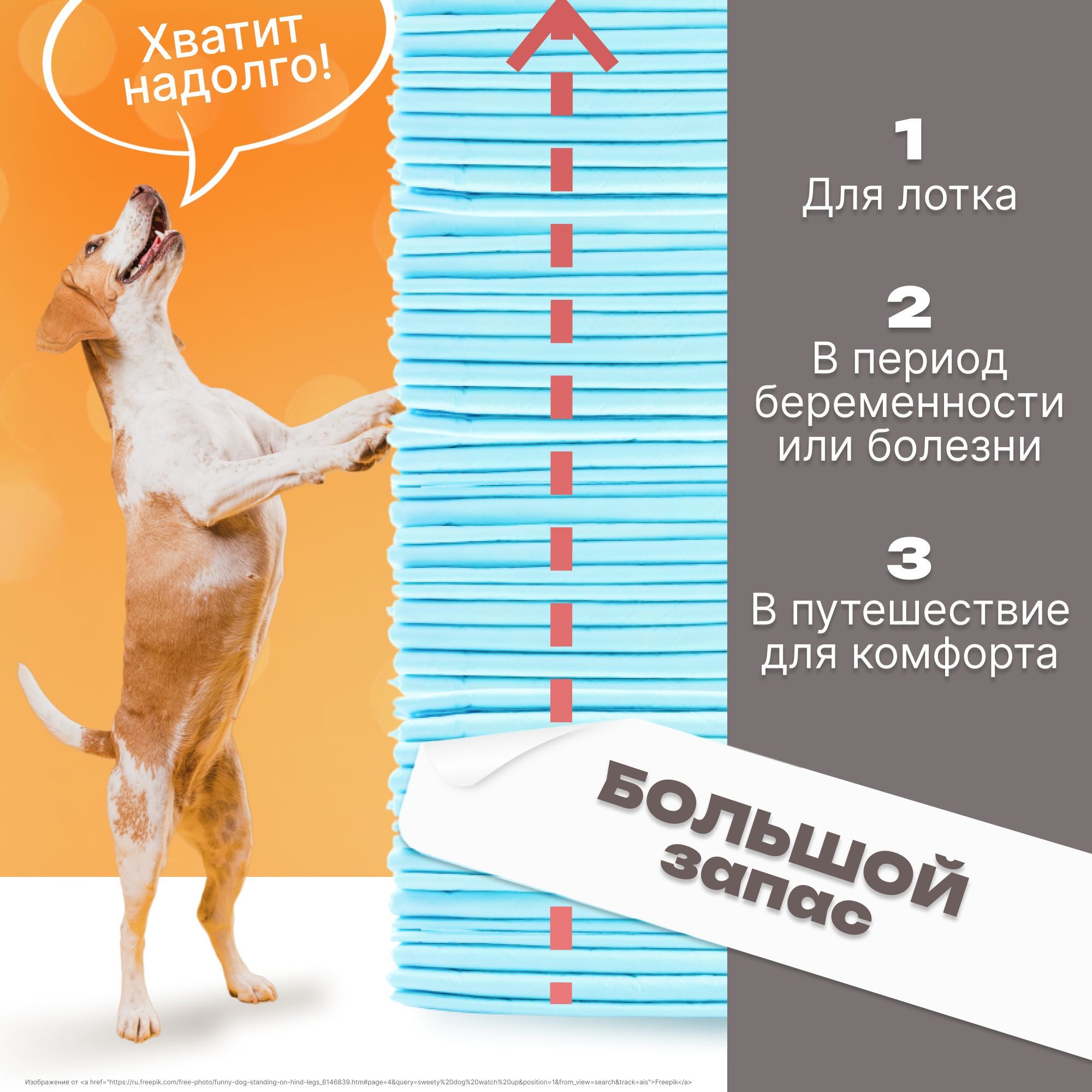 Пеленки для животных 60х40 - 50 шт, одноразовые впитывающие для собак и ...