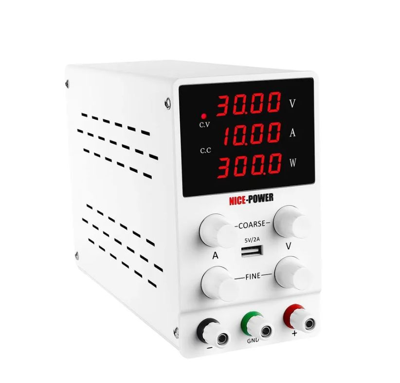 Лабораторный блок питания NicePower 30V-10A SPS3010 белый / Источник ...