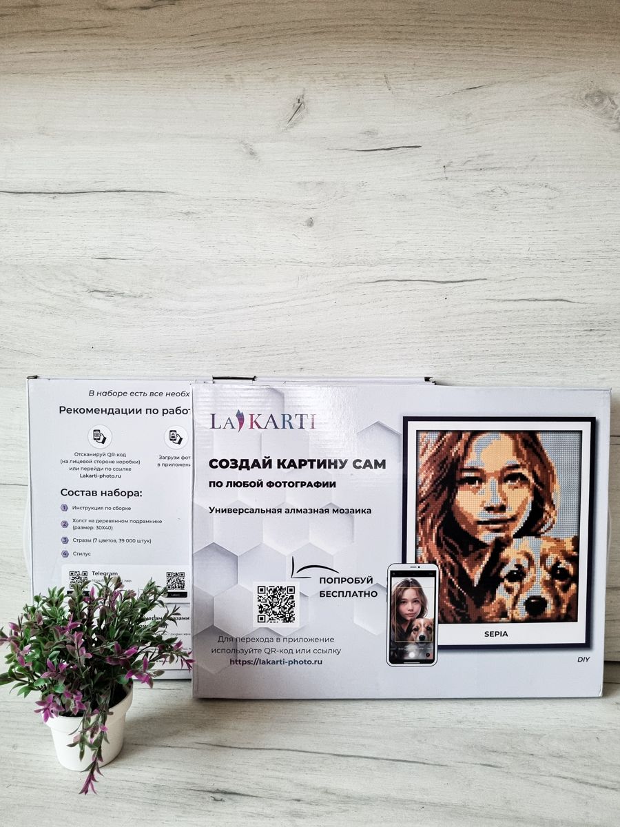 Алмазная мозаика по фото на подрамнике 30х40 - купить с доставкой по ...