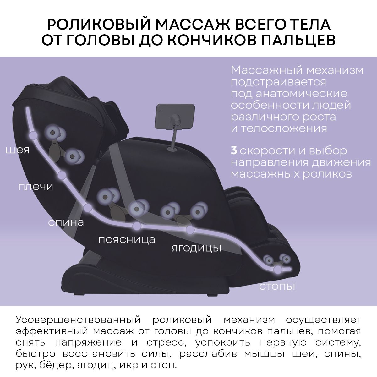PLANTA Массажное кресло электрическое MC-3000B с подогревом - купить с ...