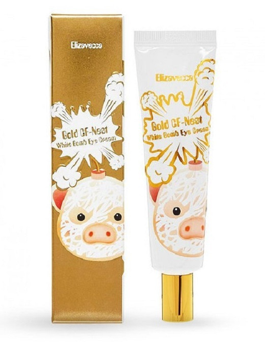 Elizavecca Омолаживающий крем для глаз с экстрактом ласточкиного гнезда Gold CF Nest White Bomb Eye Cream, #1