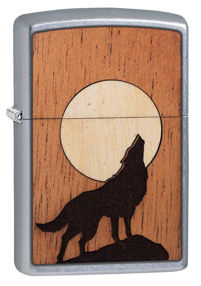 Зажигалка бензиновая ZIPPO WOODCHUCK USA Howling Wolf #1