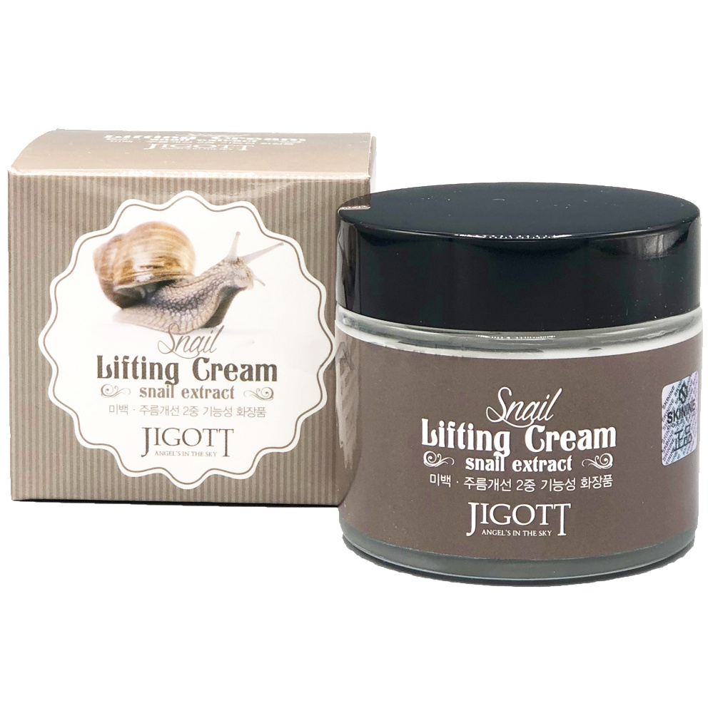 Jigott лифтинг крем для лица с экстрактом слизи улитки Lifting Cream Snail 70, мл  #1