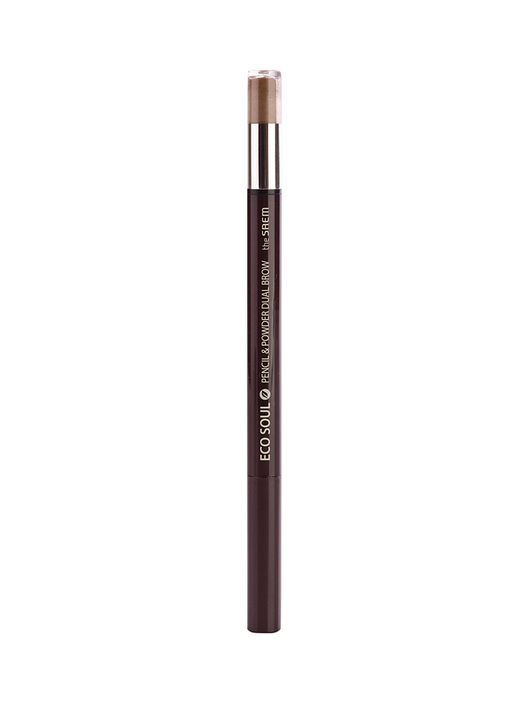 THE SAEM Карандаш д/бровей (карандаш-пудра) Eco Soul Pencil & Powder Dual Brow 02.Deep Brown 0,5гр 0,3гр #1