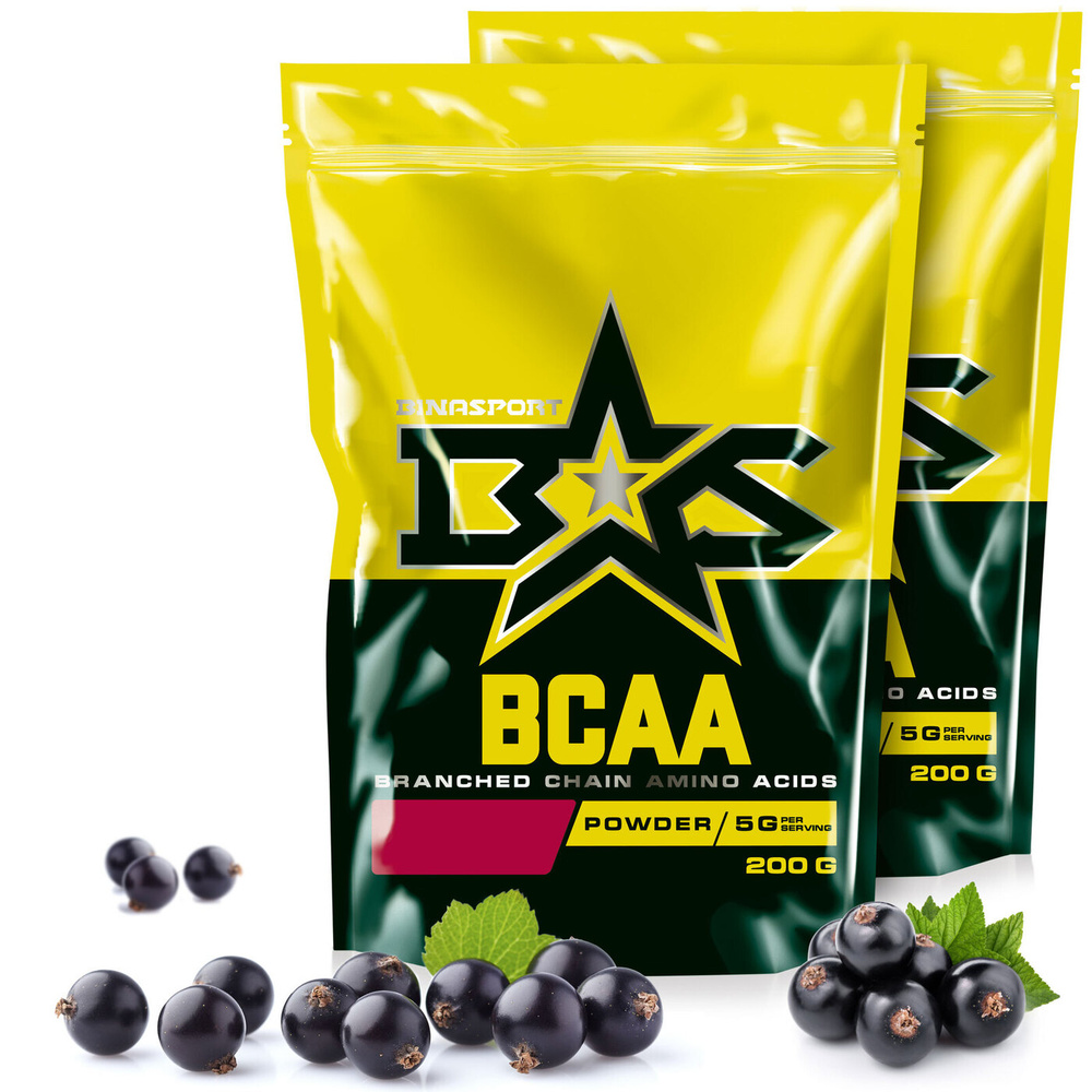 (2 УП х 200ГР) Аминокислоты БЦАА Binasport "BCAA" порошок 400 г со вкусом черной смородины  #1