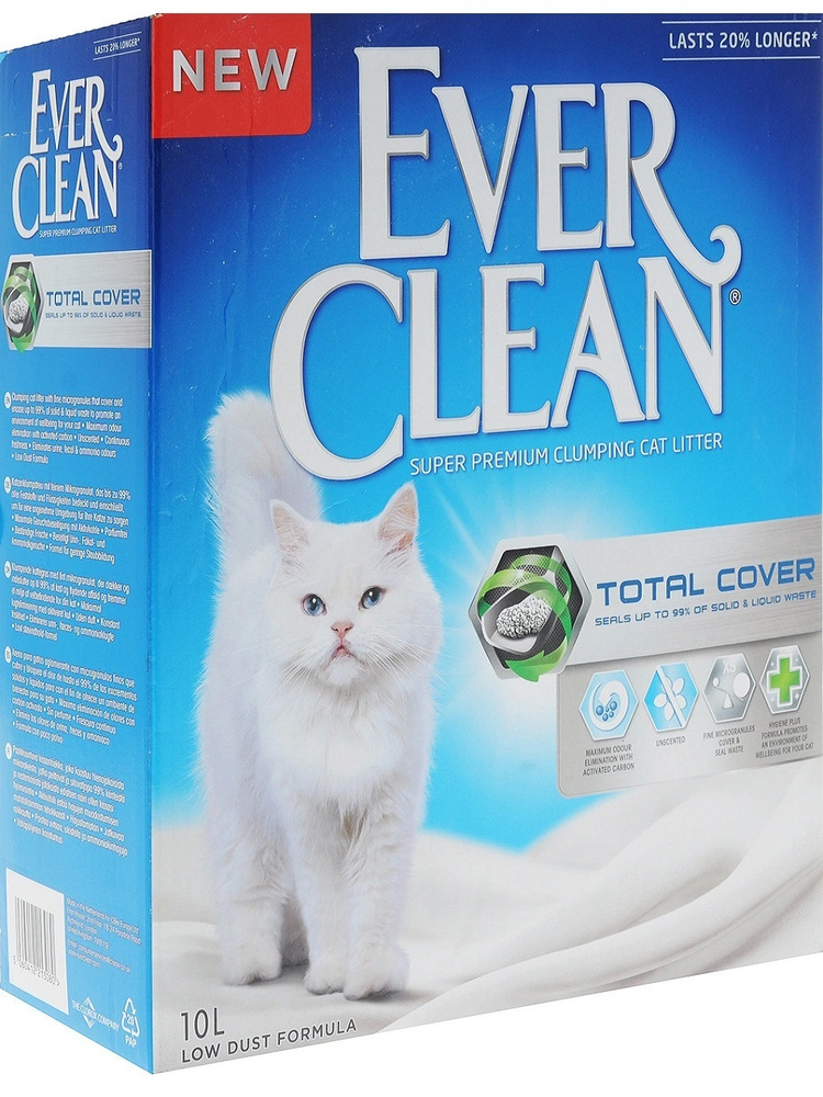 Ever Clean Total Cover комкующийся наполнитель с микрогранулами ...