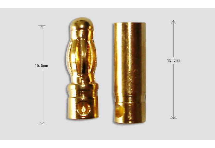 Разъем позолоченный D4.0мм (male female) короткий 15мм - купить с ...