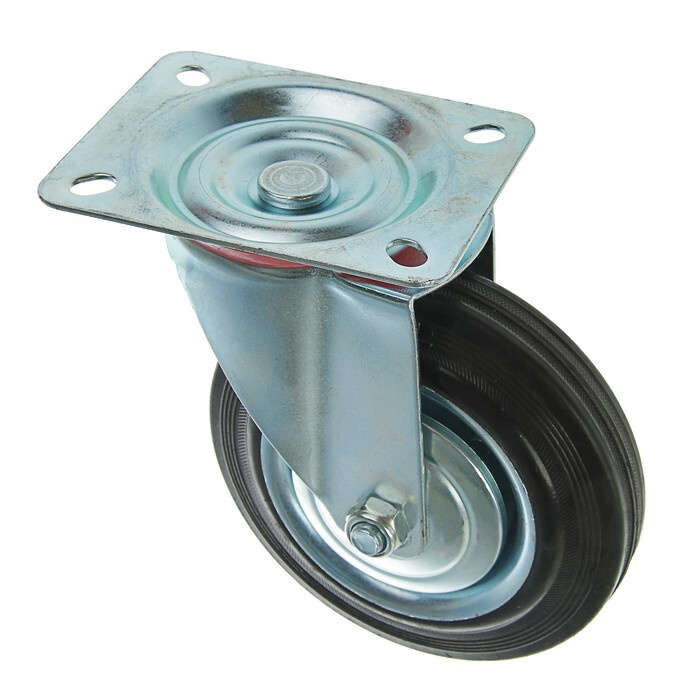 Мебельное колесо для транспортных тележек, d160 мм, на площадке  #1