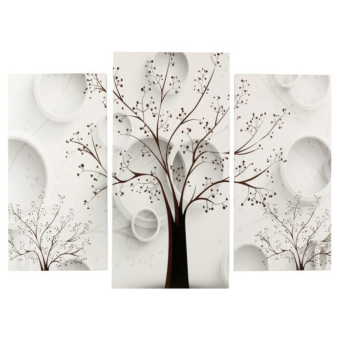 Модульная картина "Деревья" (2-25х50, 30х60 см) 60х80 см #1