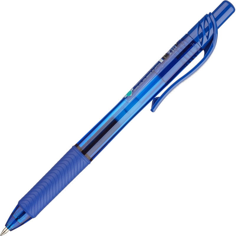 Pentel Ручка гелевая автоматическая BL107-CX EnerGel Rec 0, 7мм синяя ЭКО, манжетка  #1