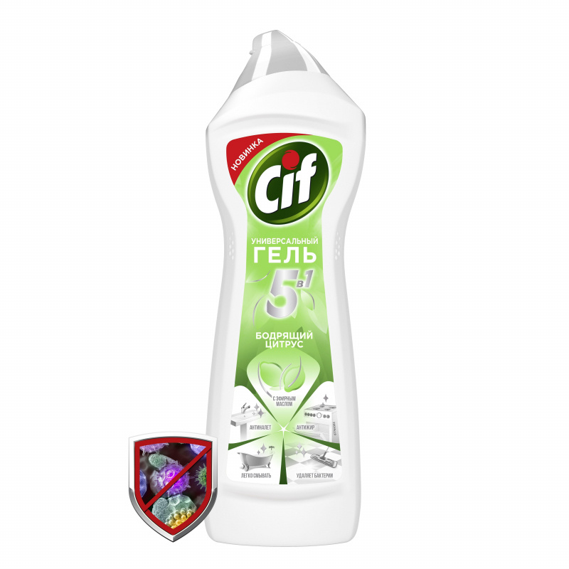 Универсальное чистящее средство CIF 5в1 гель Бодрящий цитрус 750мл ...