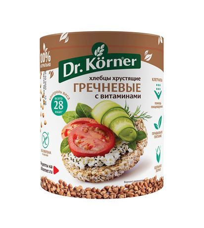 Хлебцы гречневые с витаминами Dr. Korner, 100 г- 8 шт #1