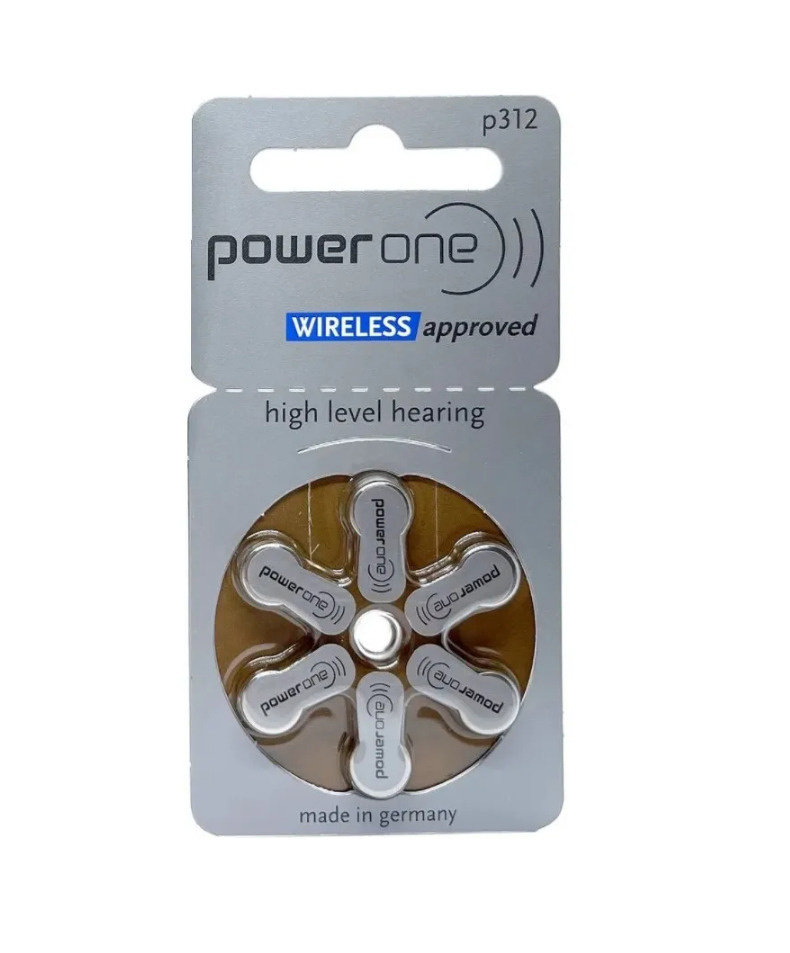 Батарейки для слуховых аппаратов PowerOne p312 10 блистеров (60шт ...