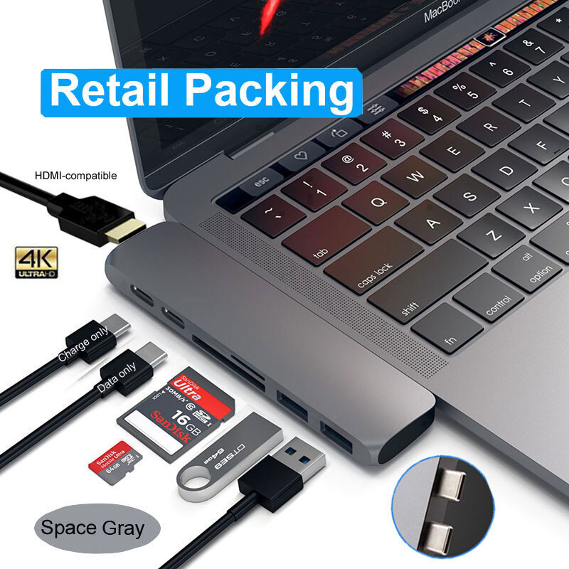 年末年始大決算 10in1 MacBook Pro マルチハブ USB Type C hub mac ハブ 変換コネクタ 3.0ポート SD TF  カードスロットル HDMI 4K DUO USB-C Hub アップル Apple Baseus www.okayama-keiei.jp