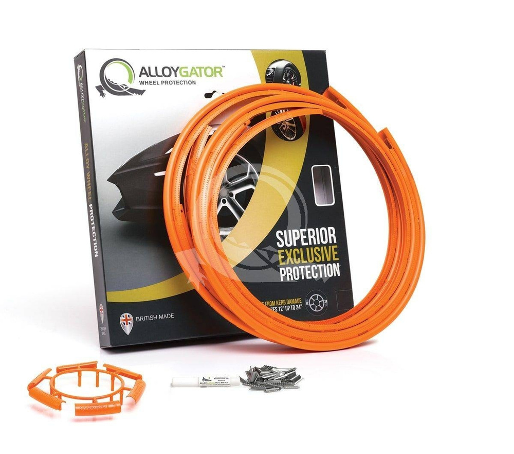 Защита для литых дисков автомобиля AlloyGator EXCLUSIVE ORANGE, 12"-24 ...