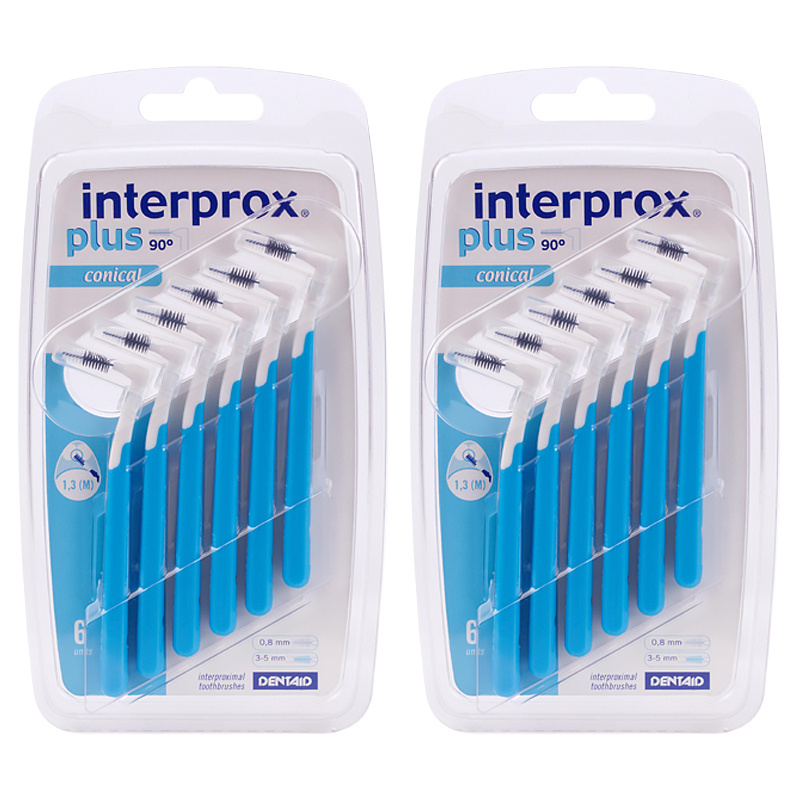 Комплект ершиков для брекетов Interprox Plus Conical, 6 шт (1,3 мм), 2 упаковки  #1