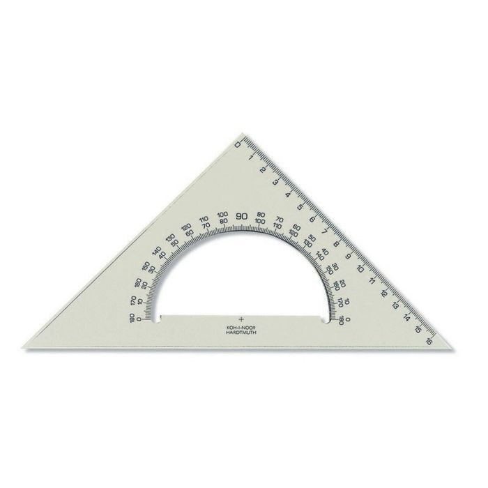 Треугольник с транспортиром Koh-I-Noor 45/177, дымчатый #1