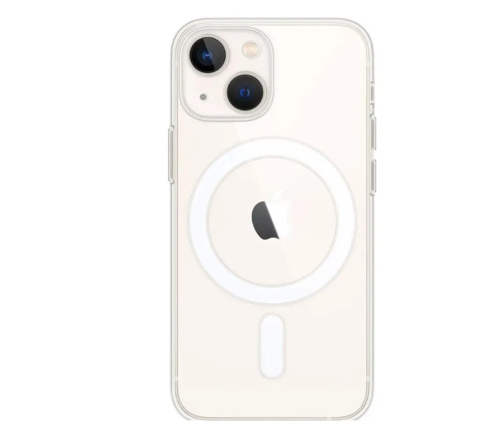 Прозрачный чехол для iPhone 13 Mini с MagSafe и дополнительным выступом для  защиты камеры с быстрой беспроводной зарядкой / айфон 13 мини - купить с  доставкой по выгодным ценам в интернет-магазине OZON (399031005)