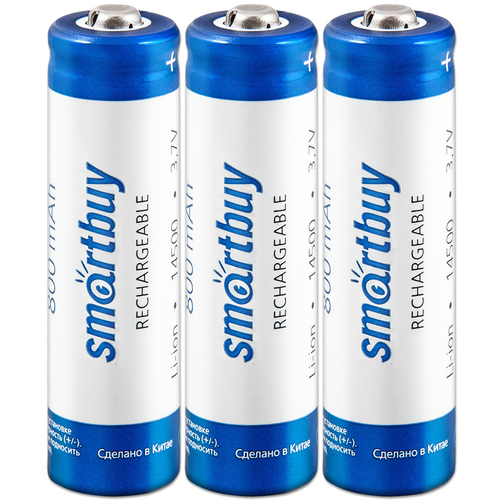 SmartBuy Аккумуляторная батарейка 14500, 3,7 В, 800 мАч, 3 шт - купить ...