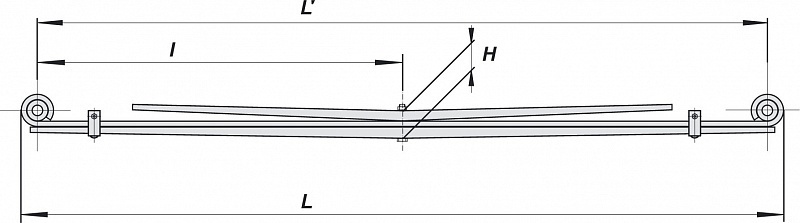 Рессора 3302 бизнес н/о (задняя) 2-х лист. с подрессорн. втул. - купить ...