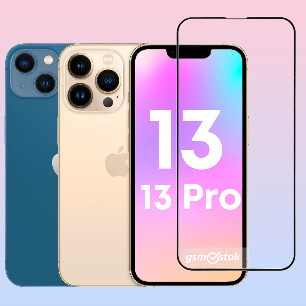 Защитное стекло на iPhone 13 / 13 Pro/ 14 , 0.33 мм, глянцевое, полное  покрытие, черная рамка - купить с доставкой по выгодным ценам в  интернет-магазине OZON (342394909)