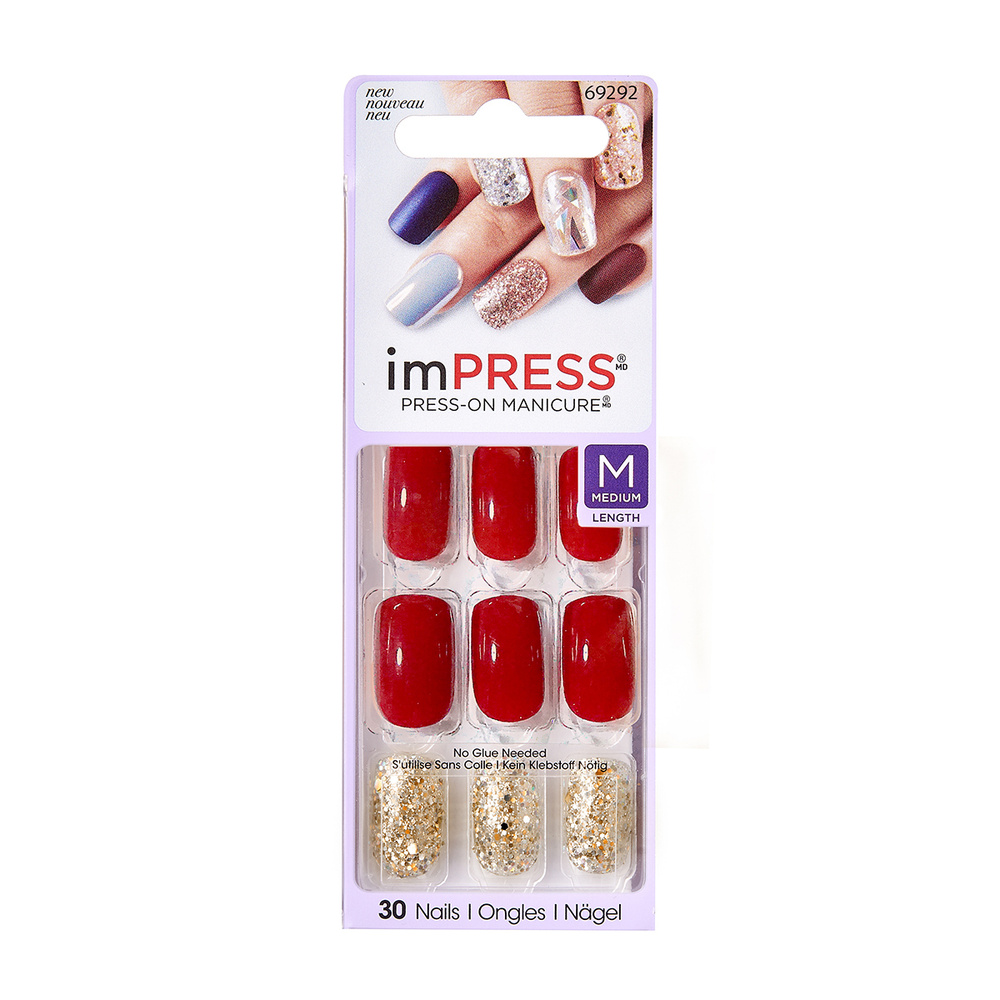 Kiss Твердый лак Импресс Маникюр Акцент "Классика стиля", длина средняя Impress Manicure Accent He's #1