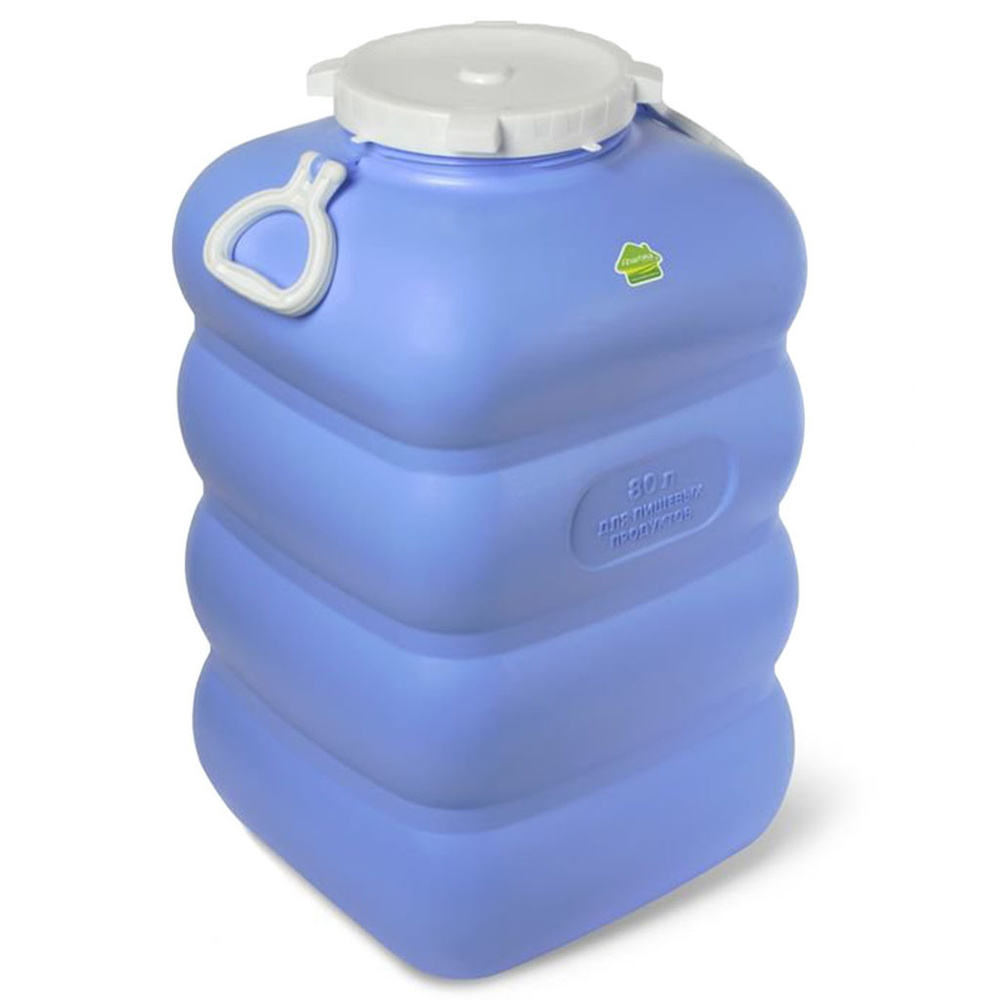 Бочка пластиковая, Martika, 80 л, прямоугольная, с ручками, фиолетовая ...